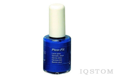 Лак Pico-Fit для штампиков, синий, 15 мл., Renfert Лак (1954-0300) Pico-Fit для штампиков, синий, 15 мл., Renfert, Германия.